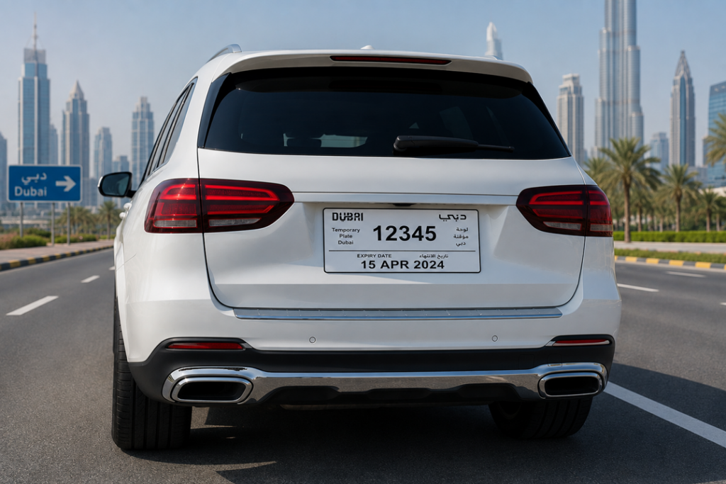 Temporary Number Plate Dubai